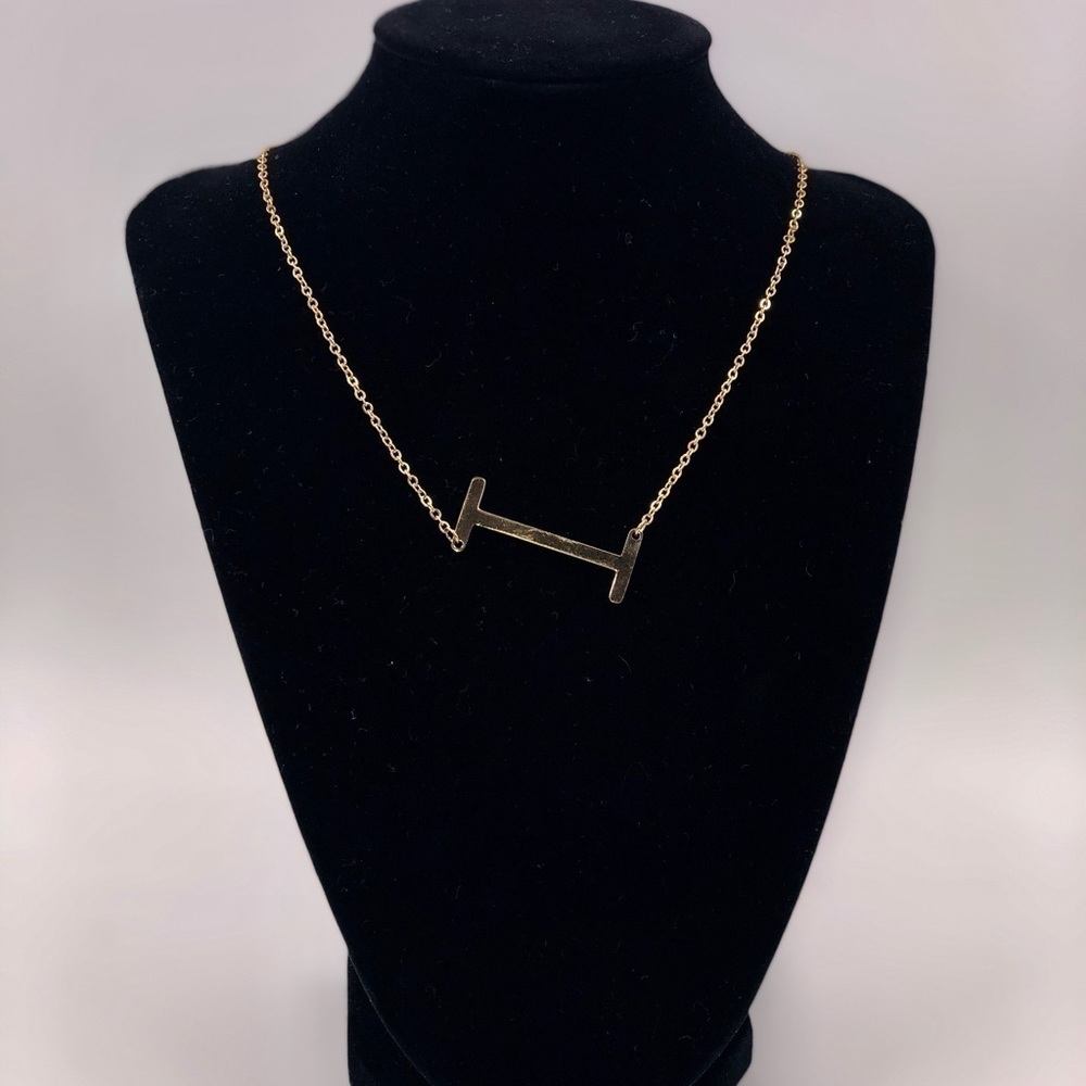 Gold I Initial Women’s Gift Necklace